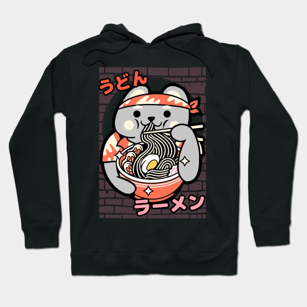 Bear Ramen Hoodie by vukojev-alex